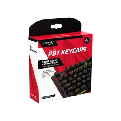 Bild av HyperX PBT Keycaps komplett knappsats, Double Shot material, engelsk (US) layout, 104, Blac