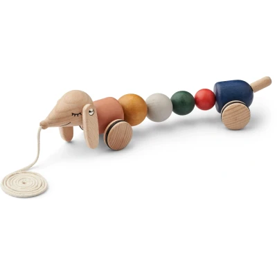Bild av LIEWOOD Barthes Pull Along Aktivitetsleksak, Golden Caramel Multi