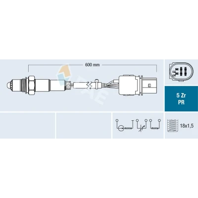 Bild av FAE 75030 Sonde lambda à large bande noir AUDI: A4 B8 Avant, B7 Berline, OPEL: Zafira C Tourer