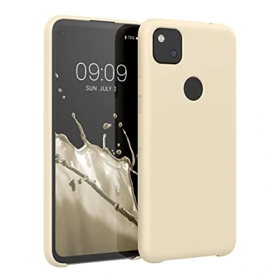 Bild av kwmobile fodral kompatibelt med Google Pixel 4a mjukt skydd TPU silikon telefonfodral Moon Glow