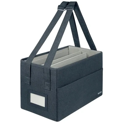 Bild av Leitz, L: Fabric Compact Hot Desk. Arbetsväska v.gy Unisex, sammetgrå, medium, Sammetsgrå, M