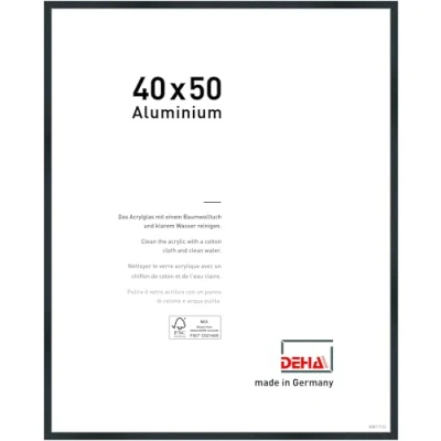 Bild av DEHA Design aluminium bildram Tribeca, 40x50 cm, Borstat frostat svart