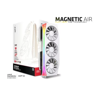 Bild av XFX Mercury AMD Radeon RX 9070XT OC White Magnetic Air Edition with RGB