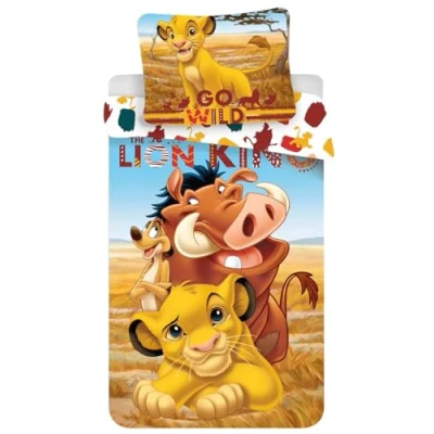 Bild av Le Roi Lion Sänguppsättning, com Påslakan 140 x 200 cm, för crianças, solteiro säng 90 omvänd 100 % bomull, Design da Disney