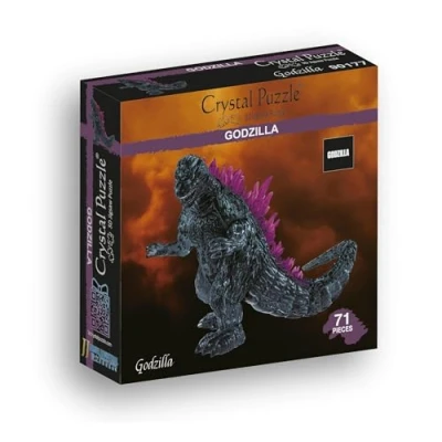 Bild av Kristallpussel 3D Godzilla transparent design 71 delar byggsats för barn och vuxna HCM Kinzel