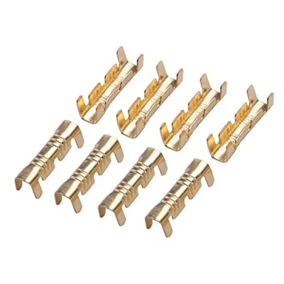 Bild av Hilitand Spade Quick Skarva Crimp Terminaler 0,5 1,5 mm Mässing Dockningskontakt Linje Pressning Knapp Snabb Ledningar Square, förpackning med 100