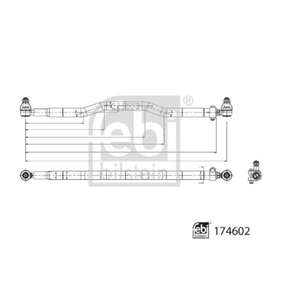 Bild av FEBI BILSTEIN 174602 Biellette De Direction Essieu avant, arrière avec écrou autobloquant