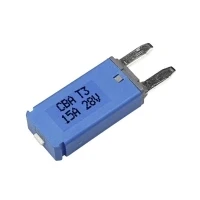 Bild av Hansor Circuit Breaker Mini, type 3. Manual Reset, 15A CBA3 Series Sikringsautomat Standard Fladsikring 15 A Blå 1 stk