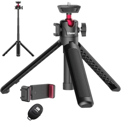 Bild av Selfie Stick ULANZI MT 16 mobiltelefonstativ med fjärrutlösare mobiltelefonhållare, bordsstativ för cam, kamera ministativ smartphone iPhone Samsung