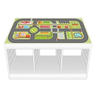 Bild av Lekfolie/möbelfolie för IKEA TROFAST stadsliv klistermärke barnrum lekbord (möbler ingår ej)