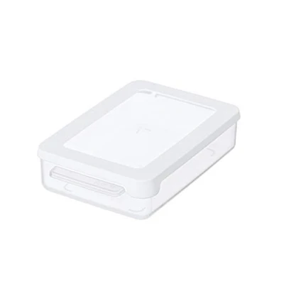 Bild av Lunchbox 0,6 L BPA Fri Matförvaringslåda Lunchlåda Lufttät med Lock Livsmedelsgodkänd Plast Genomskinlig/Vit Rektangulär 18 x 12,5 4,5 cm Tillverkad i Finland GastroMax