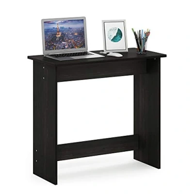 Bild av Furinno Förenklat datorskrivbord, studieskrivbord, skrivskrivbord, Espresso, 80 (B) x 75,7 (H) 39,4 (D) cm