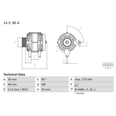 Bild av Generator BOSCH 0 986 082 770