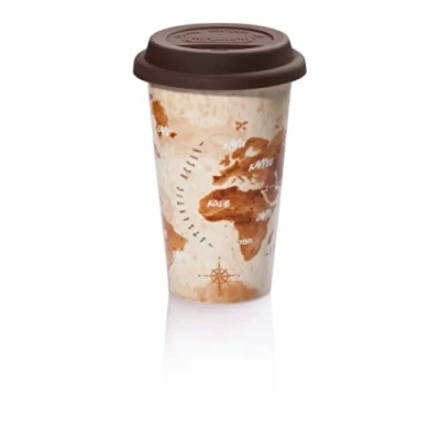 Bild av De&#039;Longhi Hot Coffee resemugg keramisk termisk dubbelvägg + silikonlock, 295 ml, äventyrstema
