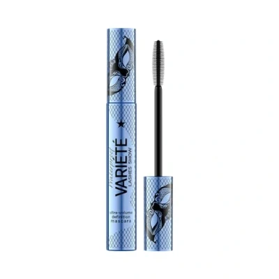 Bild av Eveline Cosmetics Variété vattentät mascara Volym och längd Torksäker med precision silikonborste elegant blå metallförpackning