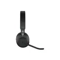 Bild av Jabra Evolve2 65 trådlöst headset med laddningsstation Bullerdämpande Microsoft Teams certifierade stereohörlurar lång batteritid USB C Bluetooth adapter svart
