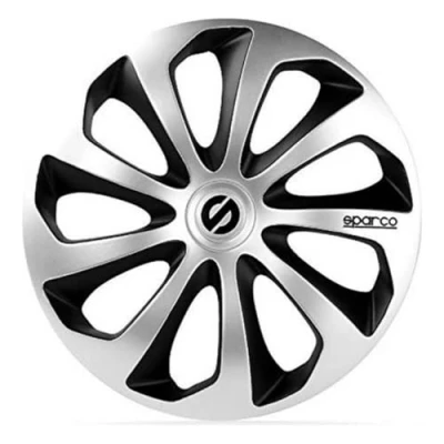 Bild av SPARCO SICILIA SPC1373SVBK Enjoliveurs 13Pouces noir/argenté