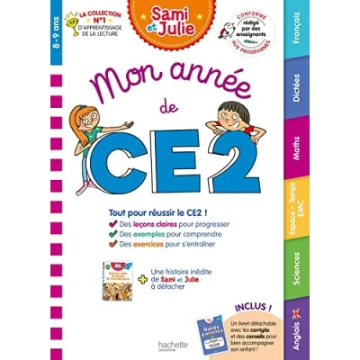 Bild av Mon année de CE2 Avec Sami et Julie (toutes les matières): une histoire inédite des aventures un guide parents détachables