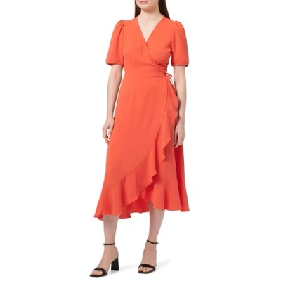 Bild av ONLY Mette WRAP MIDI Vardagsklänning, Storlek: Small, Cayenne