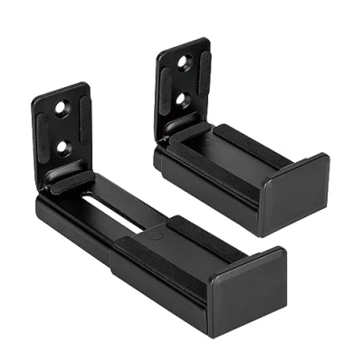 Bild av RICOO Universal soundbar väggfäste för de flesta soundbartillverkare, 1 par (2 stycken) vägghållare LH067, högtalare, soundbarhållare, lådor vägghållare, svart