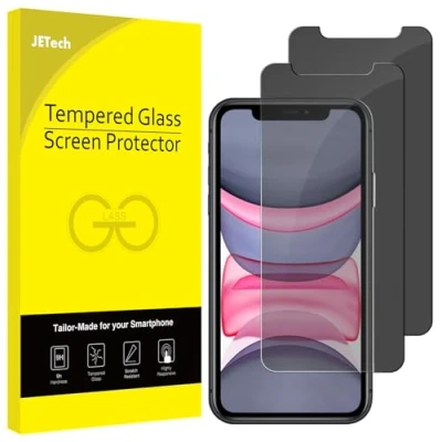 Bild av JETech Privacy Skärmskydd för iPhone 11 och XR 6,1 Tum, Anti Spy Screen Protector Privat Härdat Glas Film, 2 Pack