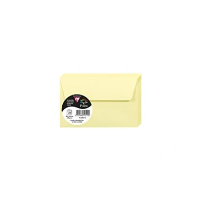Bild av Clairefontaine Ref 5451C Pollen, självhäftande kuvert (paket med 20) 90 x 140 mm storlek, 120 gsm papper, skrivarkompatibel, syrafri, remsa för enkel tätning kanariefågel