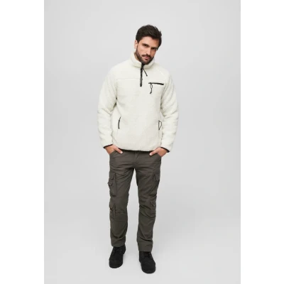 Bild av Brandit troyer i teddyfleece vintertröja med fleecefoder jakt utomhus plysch, Vit, 3XL