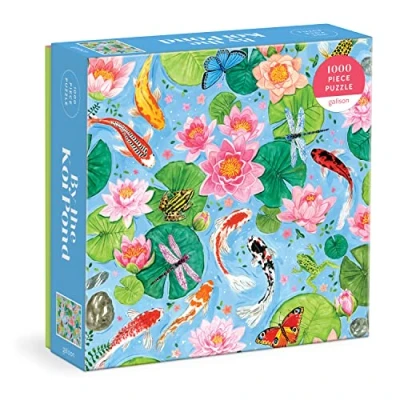 Bild av By The Koi Pond 1000 Piece Puzzle In Square Box
