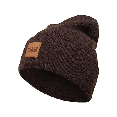 Bild av Urban Classics Leatherpatch LONG Mössa, Storlek: One Size, Heatherbrown