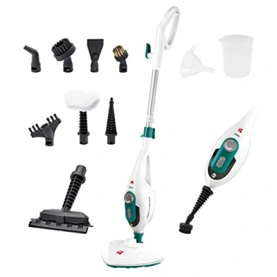 Bild av Di4 Ångtvätt Steamclean multifunktion 10 i 1, 1 500 W, rengöringshandenhet och ångmopp, munstycken mikrofiberöverdrag, för alla golv, perfekt matta, ECO rengöring, Amazon exklusiv