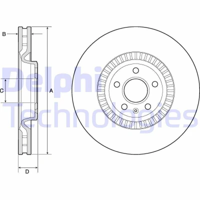 Bild av DELPHI BG9171C Disque de frein 356 34 5 ventilé revêtu à haute teneur en carbone sans roulement roue, bague ABS AUDI: A6 C7 Avant