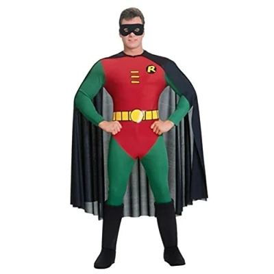 Bild av Rubie&#039;s Official DC Comics Robin klassisk herrkostym, superhjältekostym för vuxna