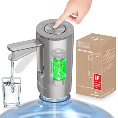 Bild av KitchenBoss Vattenflaskor pump flaskor vattendispenser: USB laddning elektrisk vattendispenser, 15 gallon bärbar vattenpump