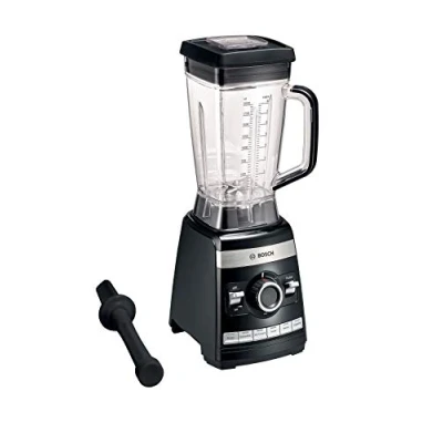 Bild av Bosch VitaBoost MMBH6P6B 6 blads rostfritt stål kniv, 2,5l Tritan mixerbehållare, plugg, automatiska program, receptbok, BPA fri, enkel rengöring, 45 000 varv, min, 1600 W, svart