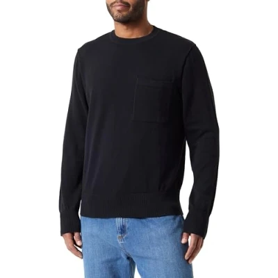 Bild av JACK &amp; JONES JCONEAL stickad crew neck, svart, XL