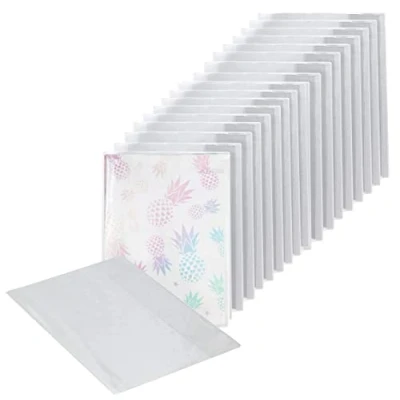 Bild av EXERZ A4 Övningsbokomslag 20 st genomskinligt vattentåligt slip on skyddsjackor för anteckningsbok, PVC fodral (A4 x 20)