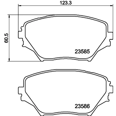 Bild av HELLA 8DB 355 009 741 Jeu de plaquettes frein non préparé pour indicateur d&#039;usure TOYOTA: RAV4 II SUV