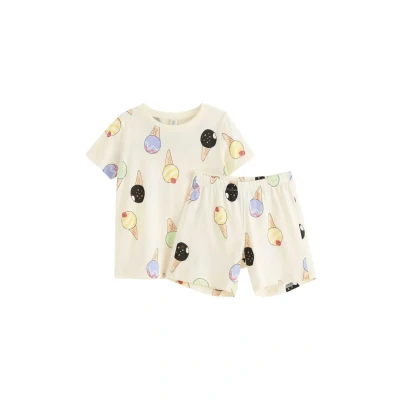Bild av Lindex TEE set Nattplagg för barn, Storlek: 122/128, White