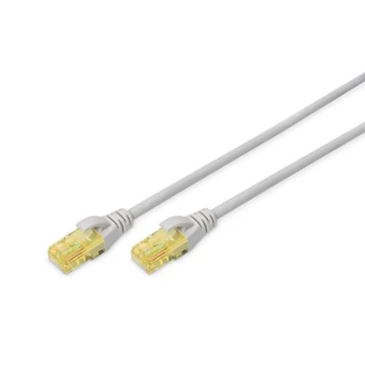 Bild av DIGITUS LAN Kabel Cat 6A 1m RJ45 nätverkskabel U/UTP oskärmad Kompatibel med 6 och 7 Grå