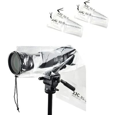 Bild av JJC 4 delar kamera regnskydd för Canon Nikon Sony kameror med lins upp till 45 x 17,5 cm/18 tum 7 (L B), transparent regnrock