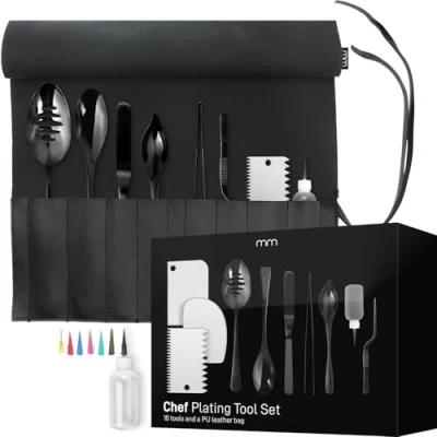 Bild av Mikamax mm Chef&#039;s Plating Tool Set Kökskock Matlagningsutrustning Kitchen Chef Cooking Equipment Culinaire Coating Kit 8 Delars Setet