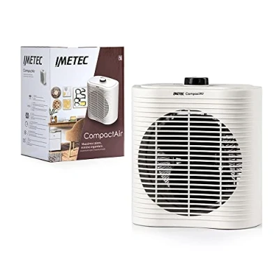 Bild av Imetec Compact Air, liten och kraftfull värmefläkt, 2000 W, inbyggt handtag, justerbar temperatur, antifrost funktion, överhettningsskydd
