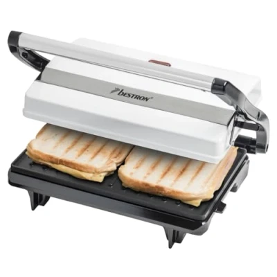 Bild av Bestron APM123W Panini Grill, Vit, Svart