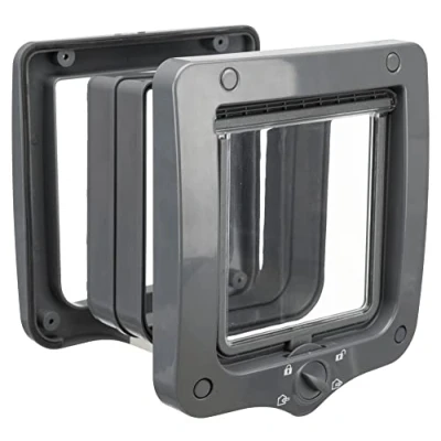 Bild av Trixie 4 Way cat flap with tunnel 20 x 22 cm grey