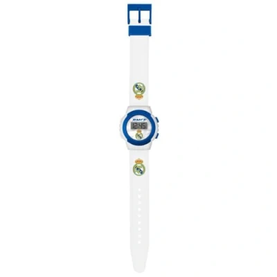 Bild av Real Madrid pojke digital kvartsklocka med silikonrem RM00014, Vitt, armband