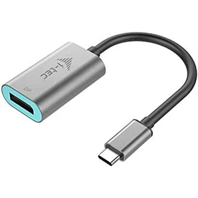 Bild av i tec USB C till DisplayPort metalladapter 1 x 4K 60 Hz för Windows MacOS ChromeOS Thunderbolt 3 kompatibel