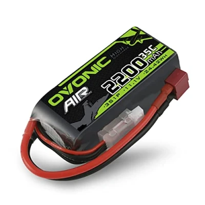 Bild av OVONIC 3S Lipo batteri 35C 2200 mAh 11,1 V kort pack med Deans anslutning för flygplanshelikopter 1:14 RC bil flygplan (1 st.)