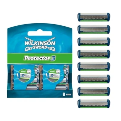 Bild av Wilkinson Sword Protector 3 Rakblad för Män, Paket med 8
