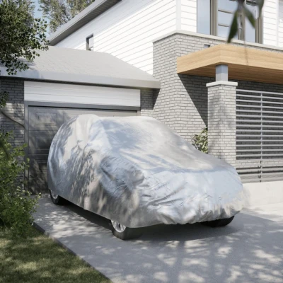 Bild av Bilöverdrag för SUV med spännband silver XL PEVA heltäckande