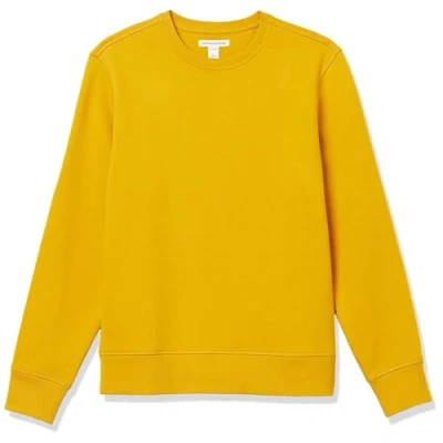 Bild av Amazon Essentials Men&#039;s Fleecetröja med rund hals (finns i Big &amp; Tall), Guld, S